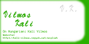 vilmos kali business card